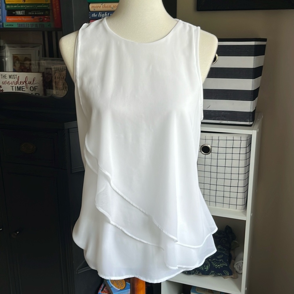WORTHINGTON white layered top